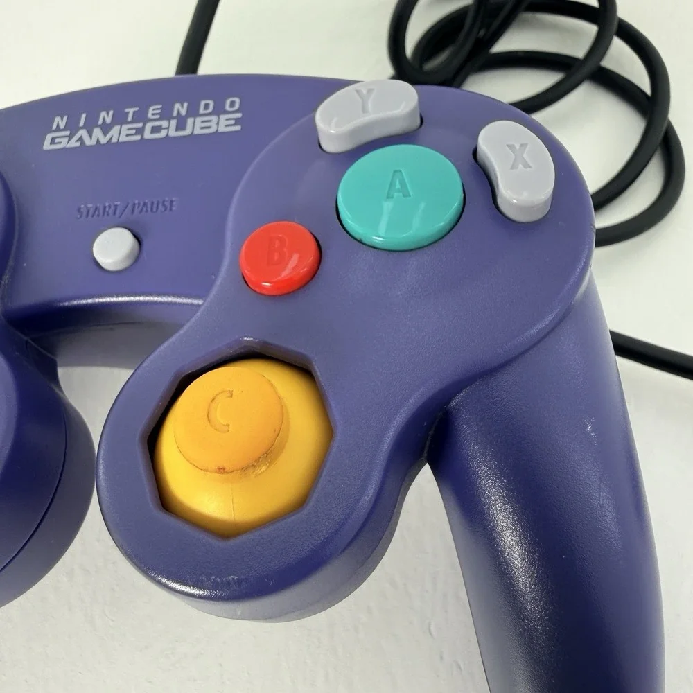 Nintendo GameCube Controller Purple Indigo OEM Original DOL-003 Tested & Working